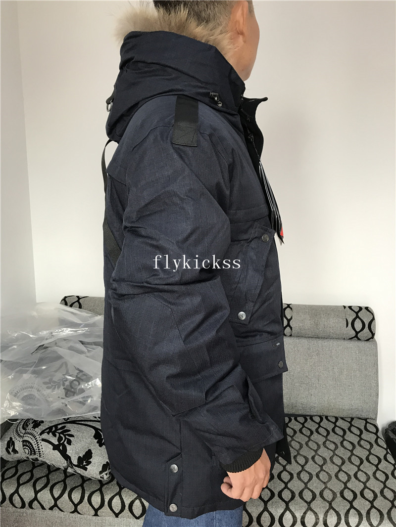 Nobis Canada White Duck Down Jacket Navy blue